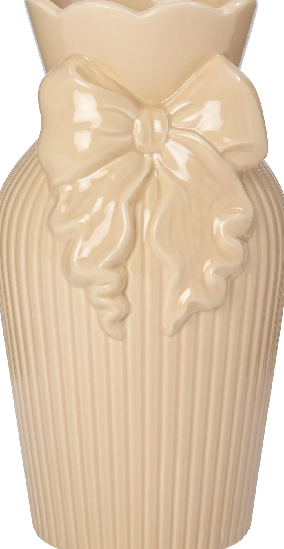 Intratuin vaas Byrum beige D 16 H 29 cm
