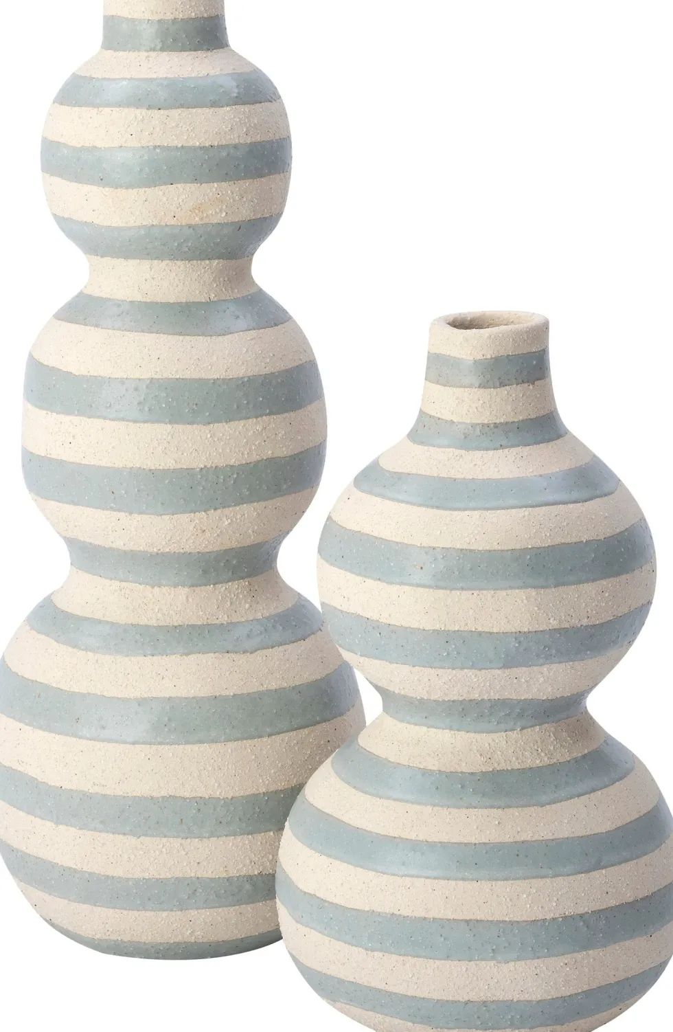 Intratuin vaas Carlo blauw / crème D 17,5 H 43,5 cm