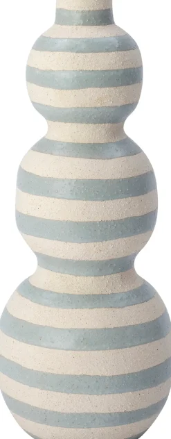 Intratuin vaas Carlo blauw / crème D 17,5 H 43,5 cm
