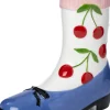 Intratuin vaas Cherri schoen wit / blauw 7 x 18 x 17 cm