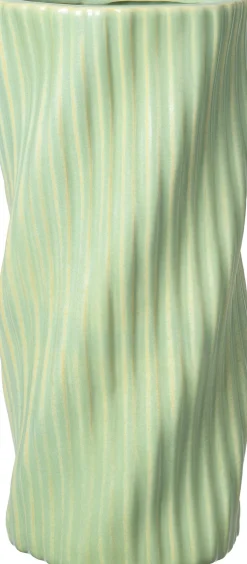 Intratuin vaas Clove groen D 15 H 33 cm