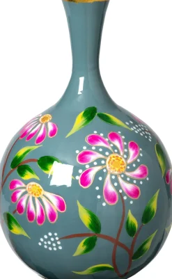 Intratuin vaas Colet blauw D 26 H 39 cm