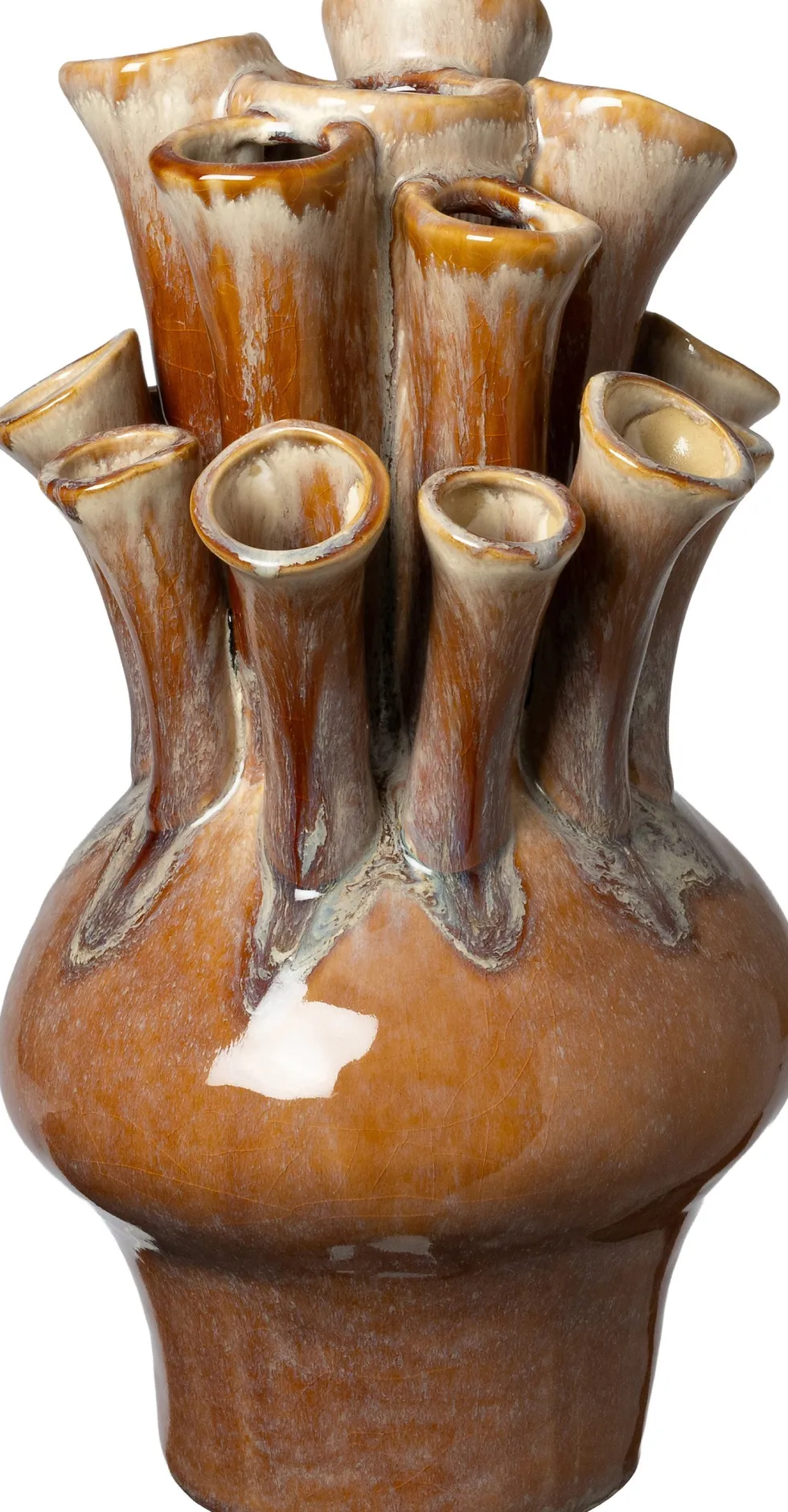 Intratuin vaas Dalton bruin 22 x 25 x 43 cm
