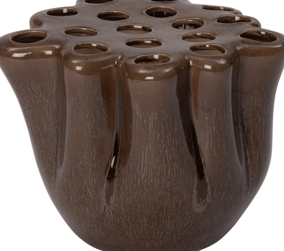 Intratuin vaas Davi bruin D 15 H 15 cm
