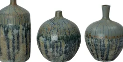 Intratuin vaas Dima blauw / grijs D 20 H 37 cm