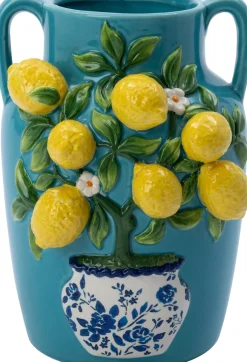 Intratuin vaas Disa blauw / geel D 23 H 30 cm