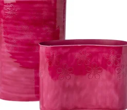Intratuin vaas Dowra roze 19 x 6,5 x 27 cm
