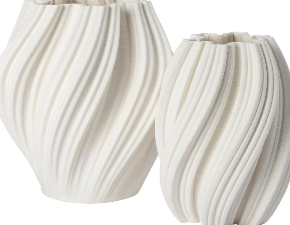 Intratuin vaas 3D wit D 29,2 H 28,3 cm