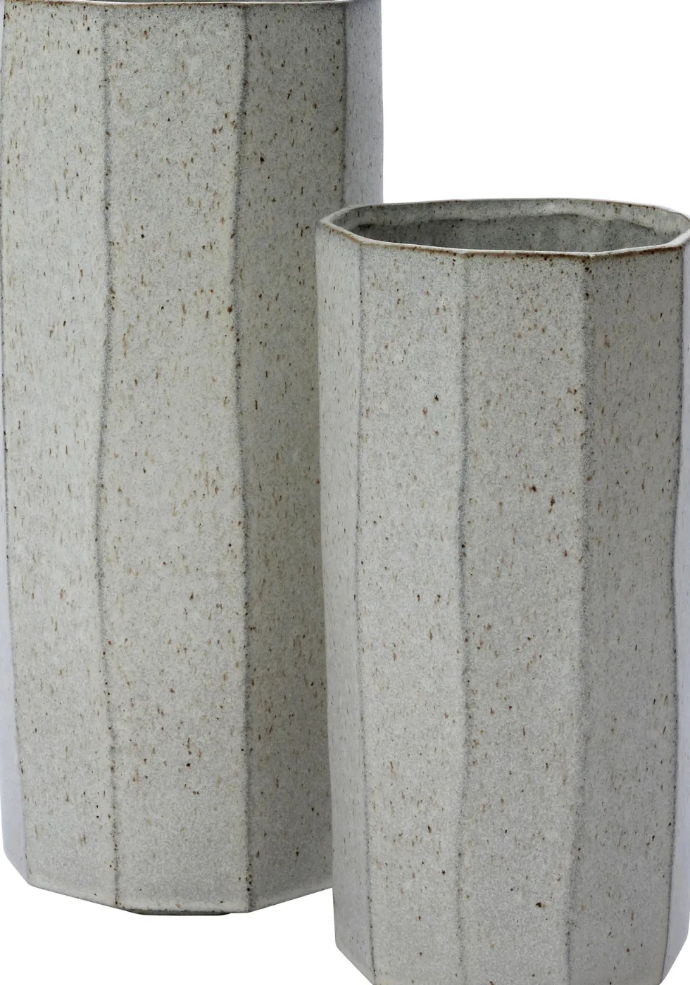 Intratuin vaas Einar grijs / wit D 15,5 H 30,3 cm