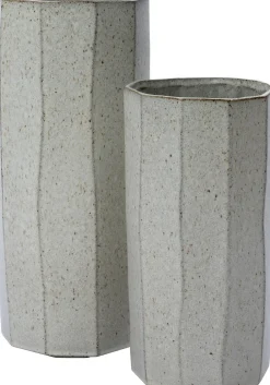 Intratuin vaas Einar grijs / wit D 17 H 38,8 cm