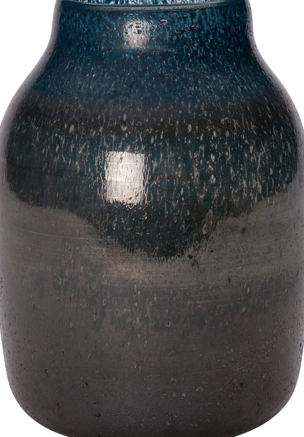 Intratuin vaas Elliot blauw / zwart D 20,5 H 27 cm