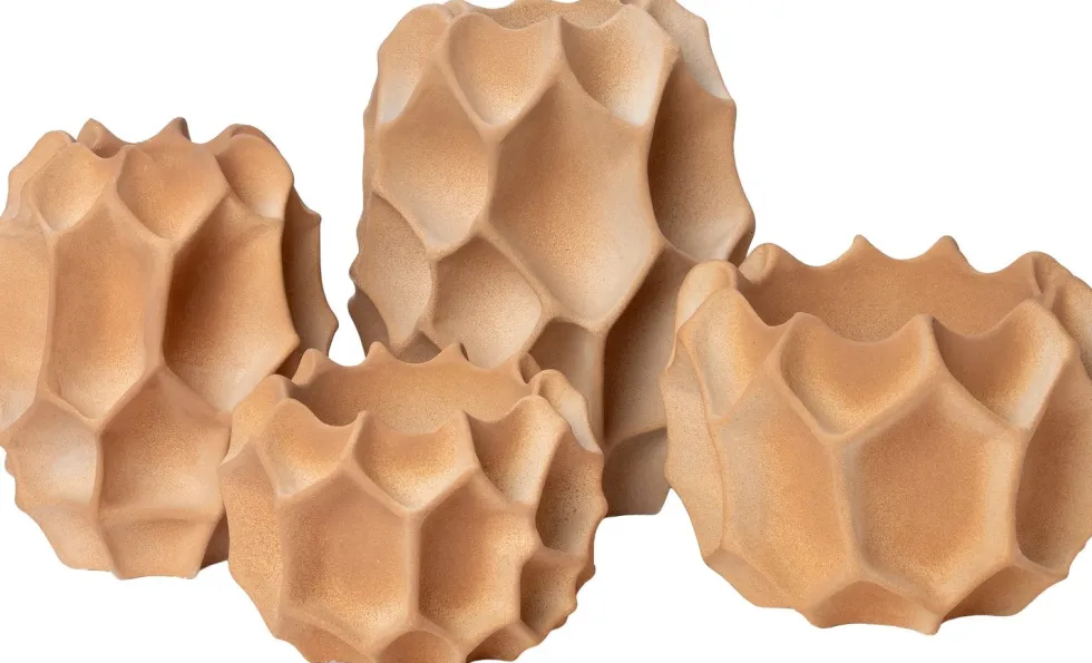 Intratuin vaas Erai beige D 25 H 30 cm