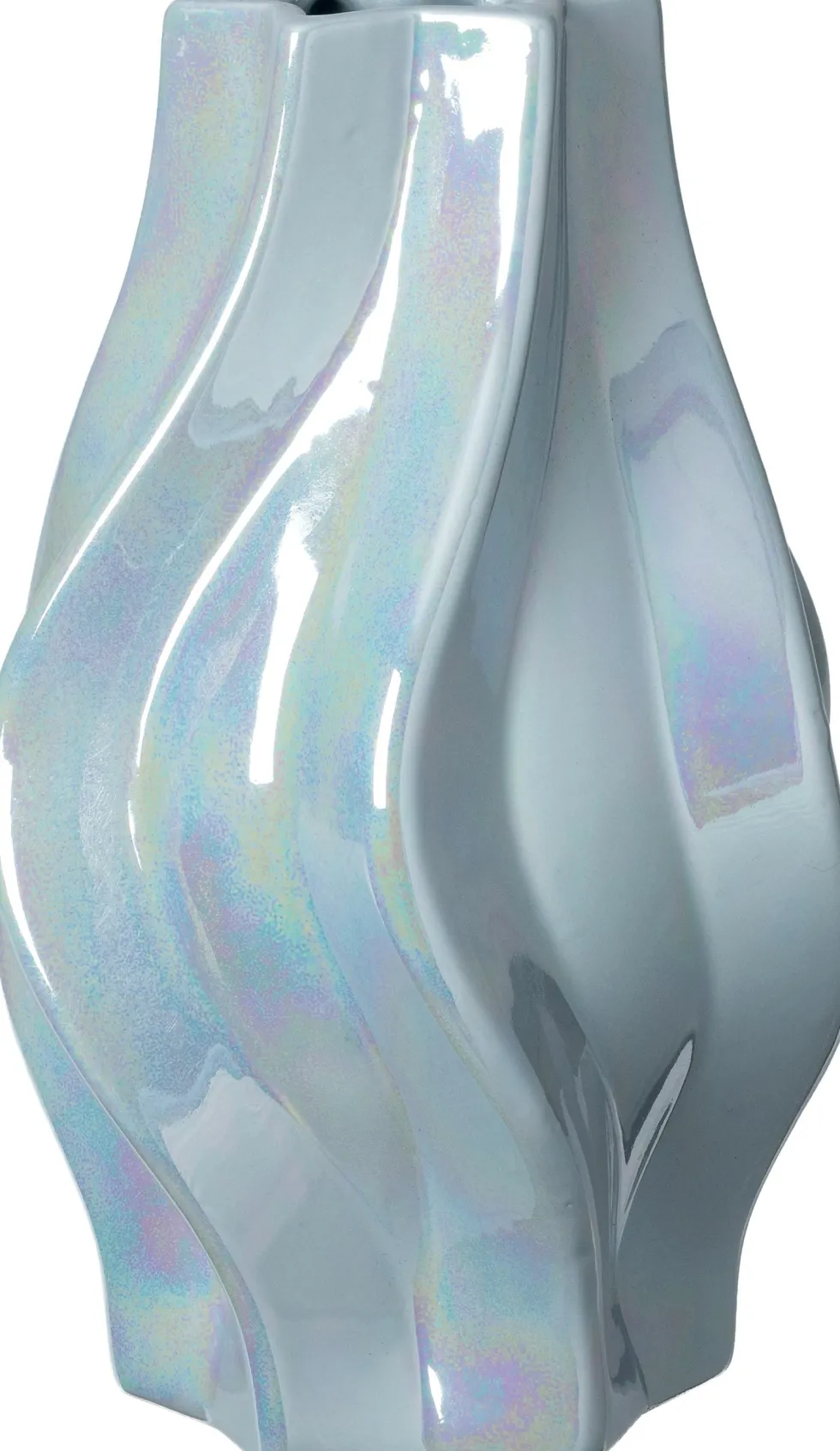 Intratuin vaas Fabien blauw D 14,5 H 22 cm