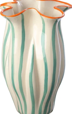 Intratuin vaas Fyvie groen / crème D 21 H 31 cm