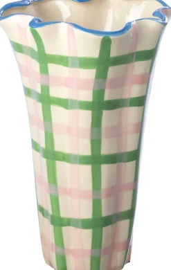Intratuin vaas Fyvie groen / crème D 23 H 34 cm