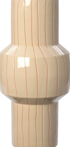 Intratuin vaas Goole beige D 14 H 42 cm