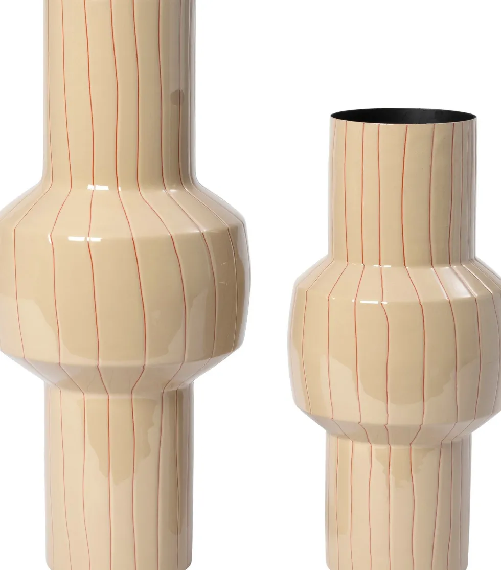 Intratuin vaas Goole beige D 14 H 29 cm