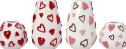 Intratuin vaas Hart wit / roze D 14 H 21 cm