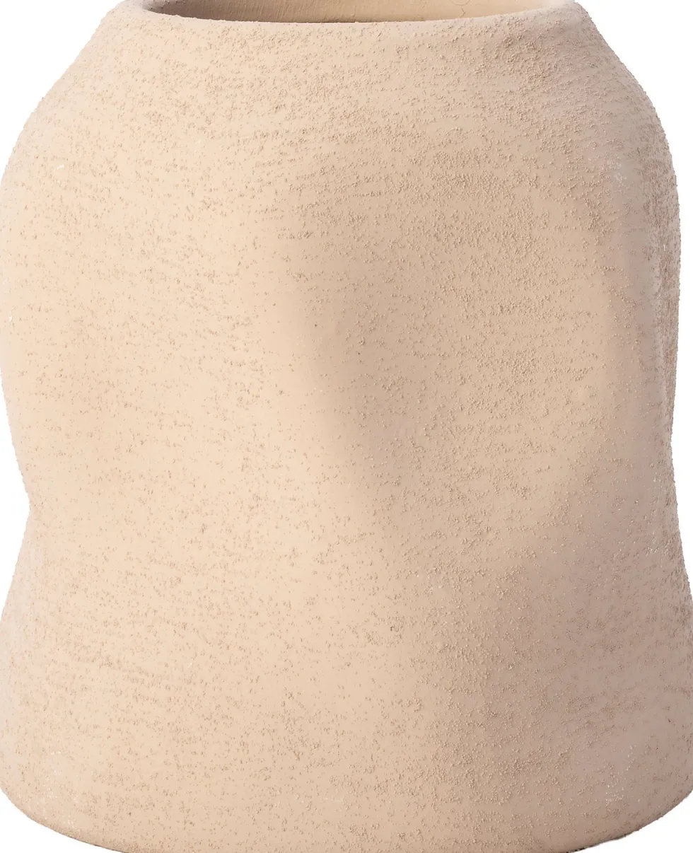 Intratuin vaas Holmes beige D 10 H 11 cm