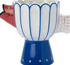 Intratuin vaas Ilse rood / wit / blauw 21,4 x 13,5 x 18 cm