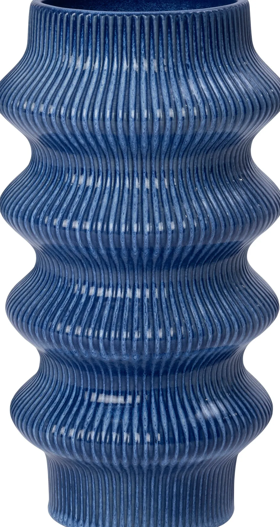 Intratuin vaas Insch blauw D 17 H 30,5 cm