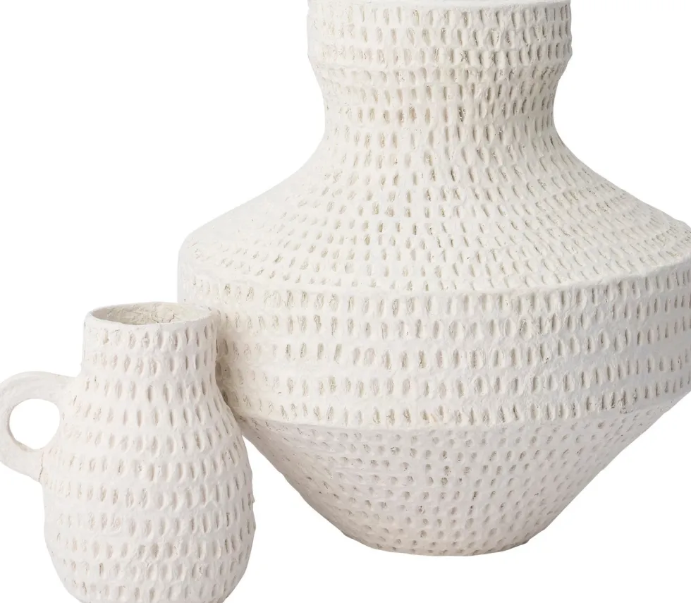 Intratuin vaas Jamy wit 18 x 16 x 30 cm