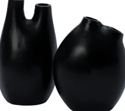 Intratuin vaas Jilly zwart 18 x 13 x 23 cm