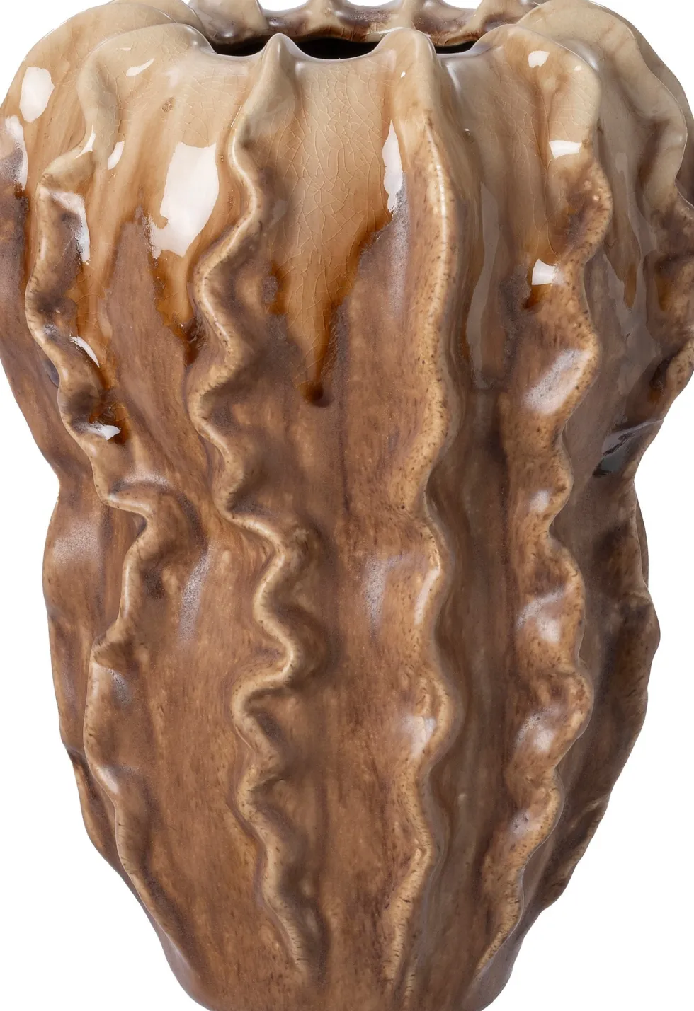 Intratuin vaas Joek bruin D 21,2 H 31 cm