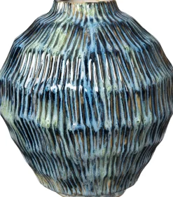 Intratuin vaas John blauw D 18 H 20,5 cm