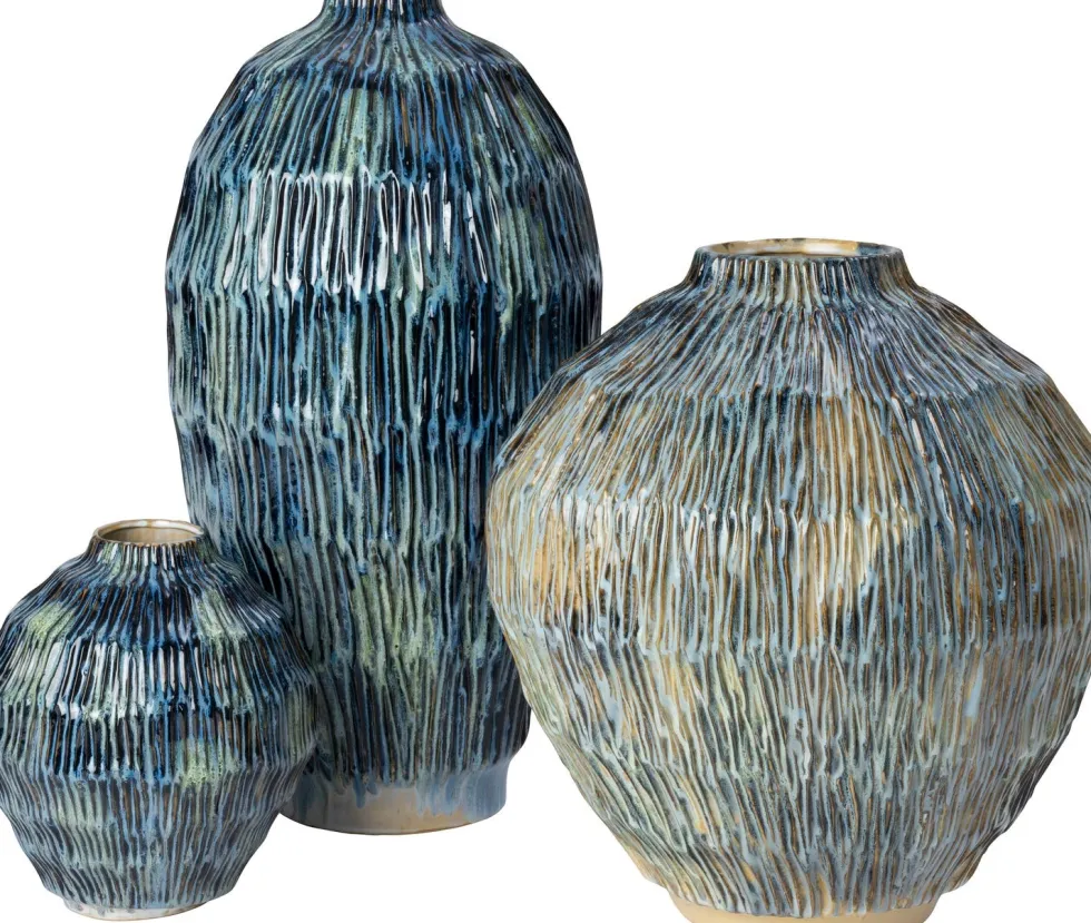 Intratuin vaas John blauw D 24,5 H 47,5 cm