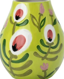 Intratuin vaas Kammy groen D 17 H 20 cm
