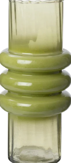 Intratuin vaas Keith groen D 10,5 H 24 cm