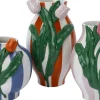 Intratuin vaas Lexi roze / groen / wit 16,6 x 15,6 x 24 cm