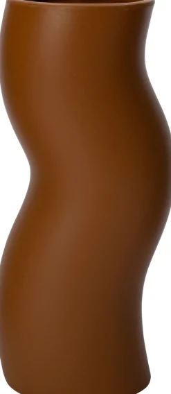 Intratuin vaas Lien bruin D 12 H 32 cm