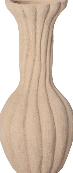 Intratuin vaas List beige D 10,3 H 24 cm