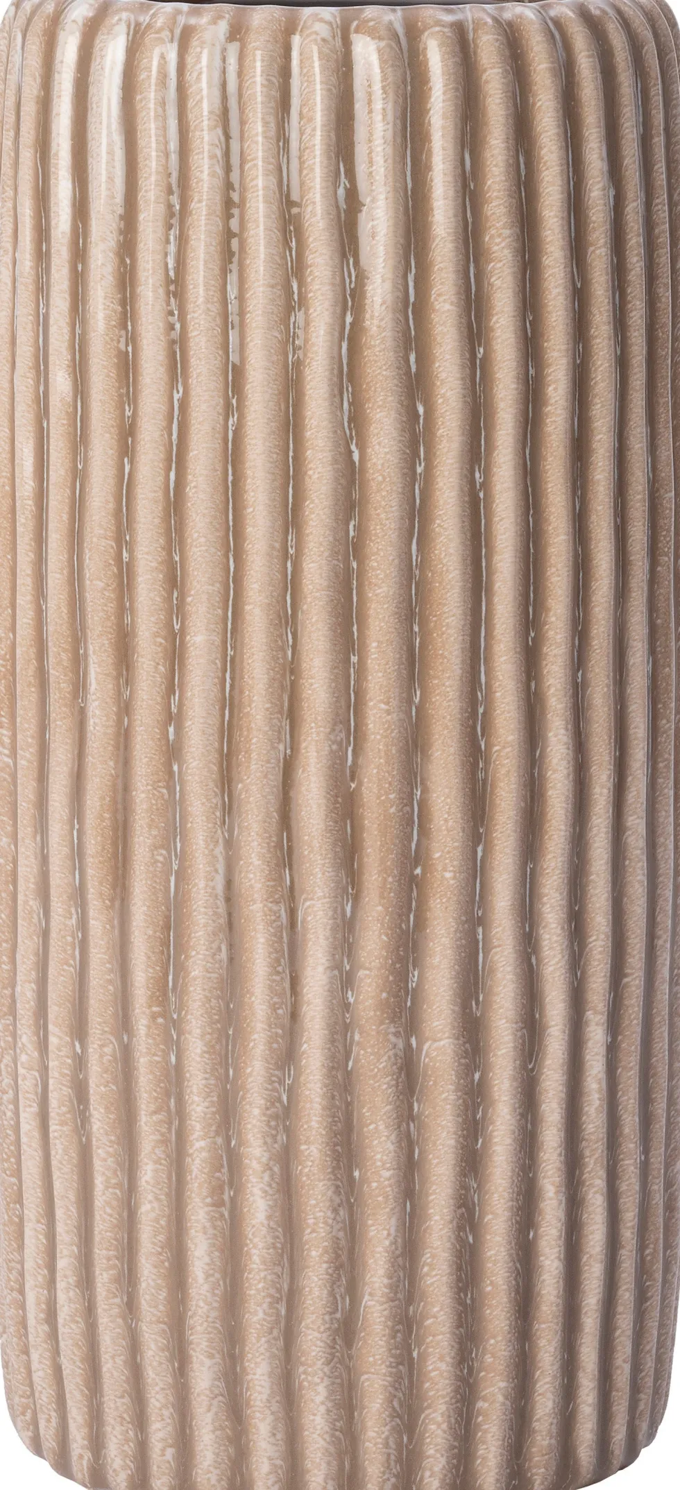 Intratuin vaas Louva beige D 13 H 28 cm
