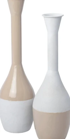 Intratuin vaas Mallow beige D 14 H 46 cm