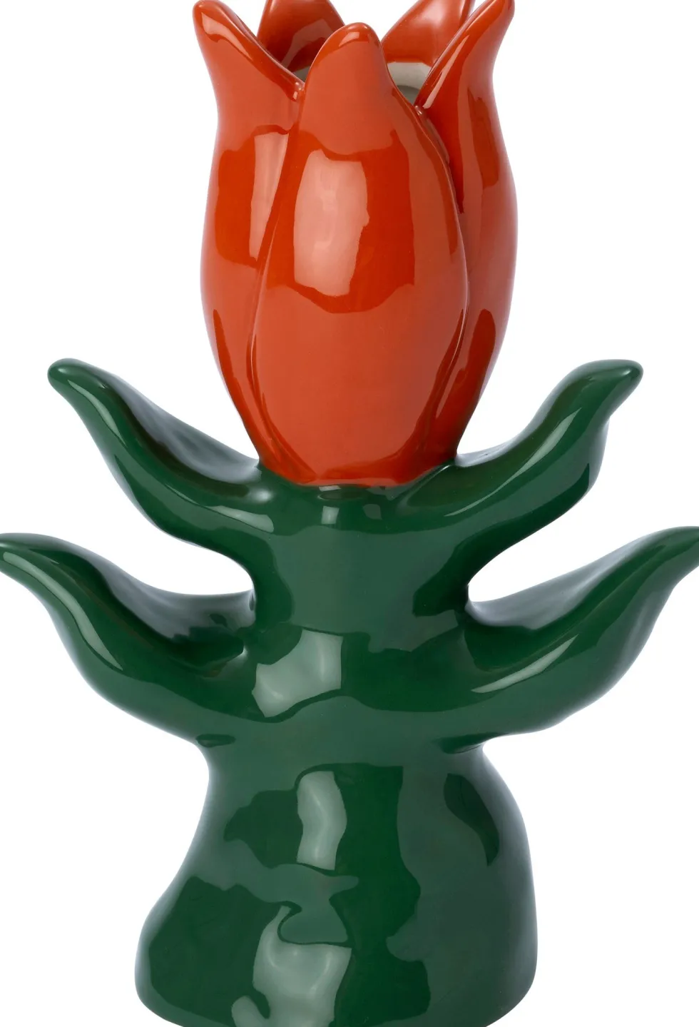Intratuin vaas Marit oranje / groen 13 x 7 x 18,8 cm