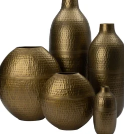 Intratuin vaas Mea goud D 14 H 30 cm