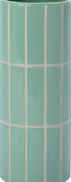 Intratuin vaas Menno groen D 11,9 H 26,2 cm