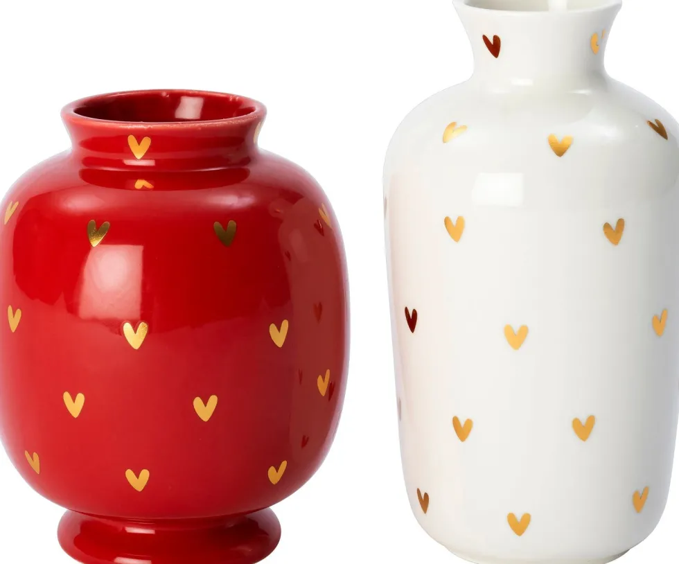 Intratuin vaas Meryl rood D 12 H 15 cm