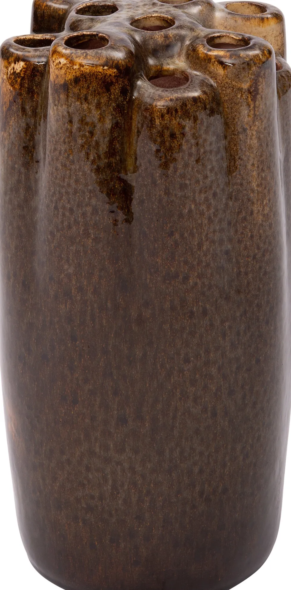 Intratuin vaas Mika bruin D 15 H 28 cm