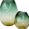Intratuin vaas Nicia groen / geel D 18 H 21 cm