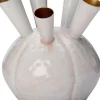 Intratuin vaas Nita wit / roze 20 x 20 x 20 cm
