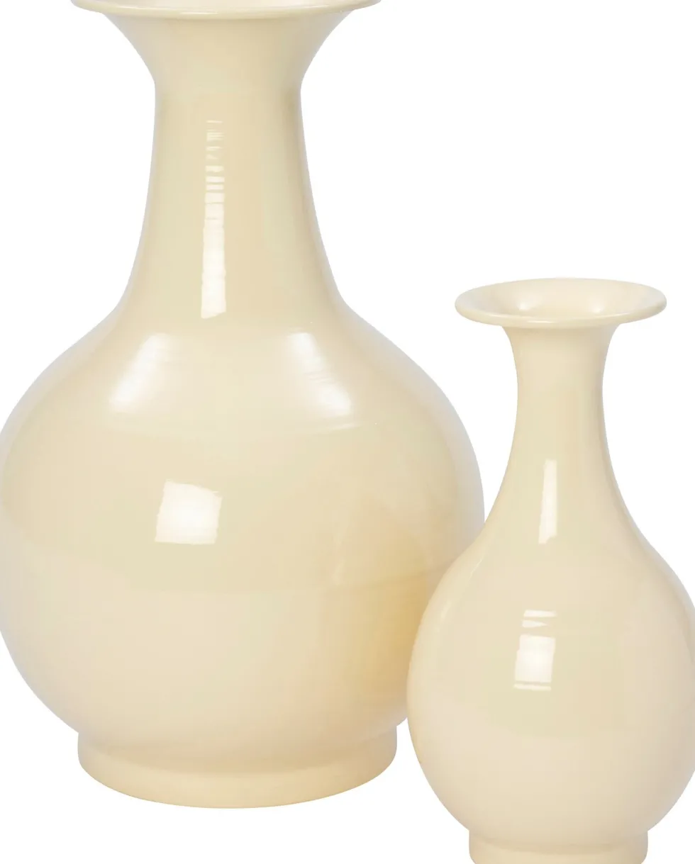 Intratuin vaas Nive geel D 14 H 26 cm