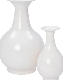 Intratuin vaas Nive wit D 14 H 26 cm