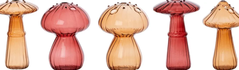 Intratuin vaas paddenstoel oranje D 7 H 11 cm