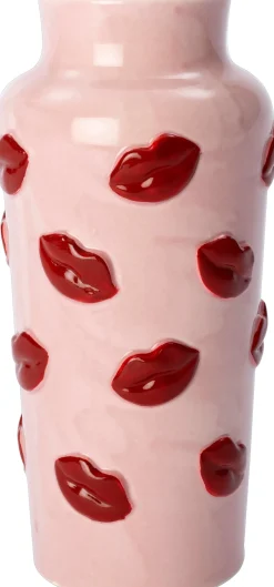 Intratuin vaas Rane roze / rood D 12 H 25 cm