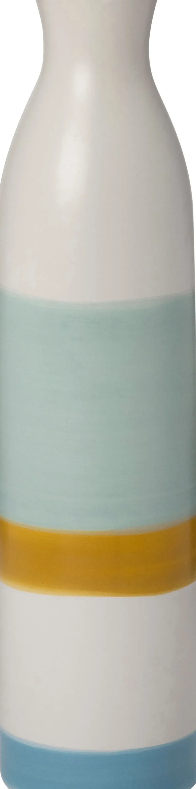Intratuin vaas Rem wit / blauw / geel D 6,5 H 26 cm