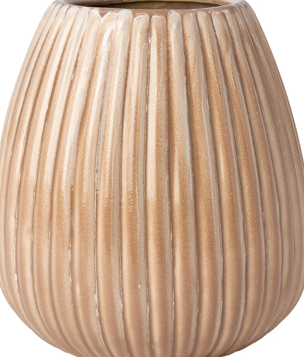 Intratuin vaas Sandra beige D 25 H 26 cm